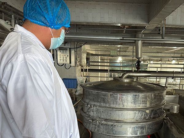 豆制品振动筛用户使用现场